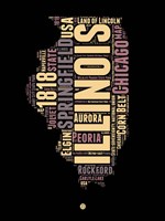 Illinois Word Cloud 1 Fine Art Print