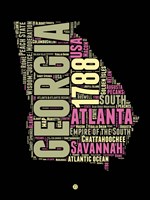 Georgia Word Cloud 1 Fine Art Print