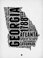 Georgia Word Cloud 2 Fine Art Print