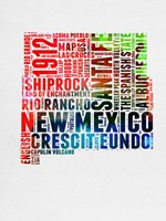 New Mexico Watercolor Word Cloud Fine Art Print
