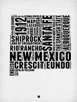 New Mexico Word Cloud 2 Fine Art Print