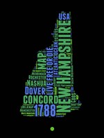 New Hampshire Word Cloud 1 Fine Art Print
