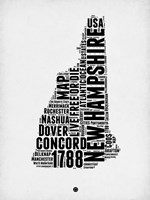 New Hampshire Word Cloud 2 Fine Art Print