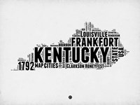 Kentucky Word Cloud 2 Fine Art Print