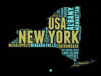 New York Word Cloud 1 Fine Art Print