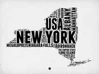 New York Word Cloud 2 Fine Art Print