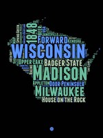 Wisconsin Word Cloud 1 Fine Art Print