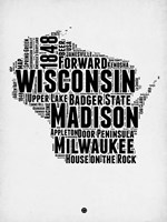 Wisconsin Word Cloud 2 Fine Art Print