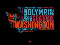 Washington Word Cloud 1 Fine Art Print