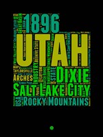 Utah Word Cloud 1 Fine Art Print