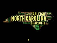 North Carolina Word Cloud 1 Fine Art Print