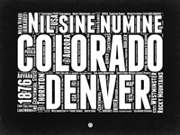 Colorado Black and White Map Fine Art Print