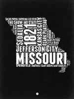 Missouri Black and White Map Fine Art Print