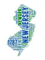 New Jersey Word Cloud Map Fine Art Print
