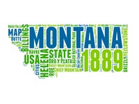 Montana Word Cloud Map Fine Art Print