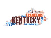 Kentucky Word Cloud Map Fine Art Print