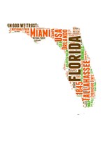 Florida Word Cloud Map Fine Art Print