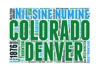 Colorado Word Cloud Map Fine Art Print