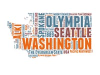 Washington Word Cloud Map Fine Art Print