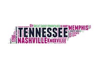 Tennessee Word Cloud Map Fine Art Print