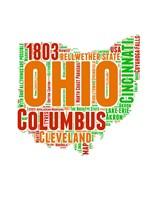 Ohio Word Cloud Map Fine Art Print