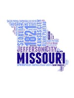 Missouri Word Cloud Map Fine Art Print