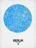 Berlin Street Map Blue Fine Art Print