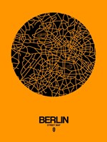 Berlin Street Map Yellow Fine Art Print