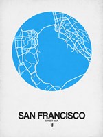 San Francisco Street Map Blue Fine Art Print