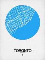 Toronto Street Map Blue Fine Art Print