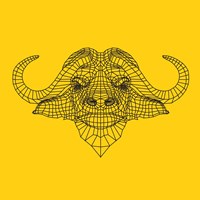 Yellow Buffalo Mesh Fine Art Print