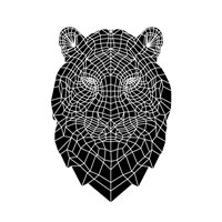 Black Tiger Head Fine Art Print