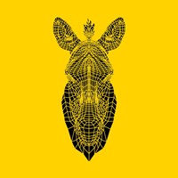 Yellow Zebra Mesh Fine Art Print