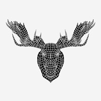 Moose Head Mesh Fine Art Print