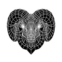 Ram Head Mesh Fine Art Print