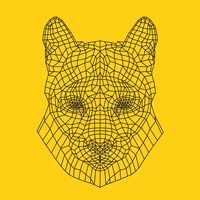 Mountain Lion Yellow Mesh Fine Art Print