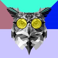Owl in Yellow Glasses Fine Art Print