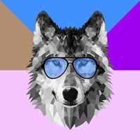 Woolf in Blue Glasses Fine Art Print