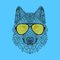 Woolf in Yellow Glasses Fine Art Print