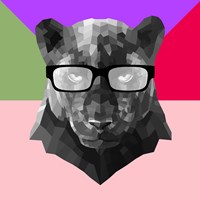 Party Panther in Glasses Fine Art Print