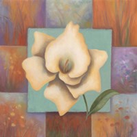 White Patchwork Framed Print