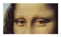 Mona Lisa - Detail Of Eyes Framed Print