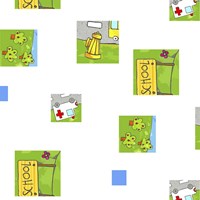 Ambulance and School Fine Art Print