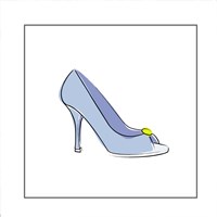 Blue High Heel Shoe Fine Art Print