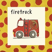 Firetruck with Border Fine Art Print