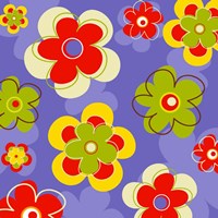 Floral on Purple Fine Art Print