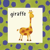 Giraffe with Border Fine Art Print