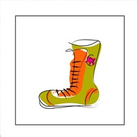 Green and Orange Boot Fine Art Print