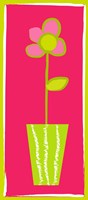 Pink Flower in Green Pot Fine Art Print