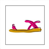 Pink Sandal Fine Art Print